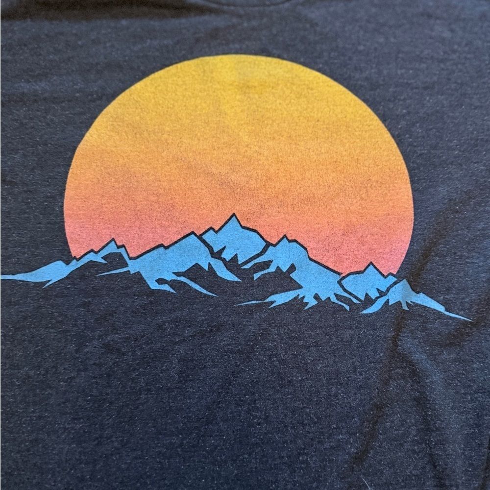 Aviator Nation Navy Tee with Sunset Mountain Graphic - Picture 5 of 5
